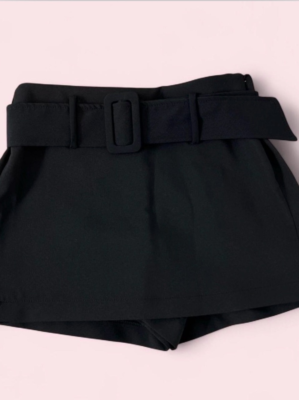 Zara Black Belted Skort Shorts
